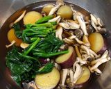 サツマイモとほうれん草のマスタード漬け作り方9写真