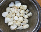 菊芋と鶏モモ肉の甘酢あん作り方3写真