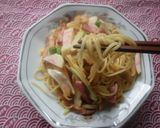 チャーハンっぽい味のスパゲッティ♪作り方4写真