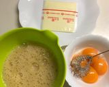 チーズとマヨが入った型に入れた卵焼き作り方2写真