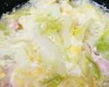 キャベツ＆ベーコンのやさしい玉子スープ作り方3写真