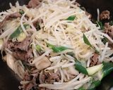 牛肉もやし長ねぎの炒め物★味噌ウスター味作り方6写真
