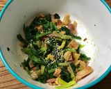 ほうれん草➕焼き鳥缶簡単和え物作り方4写真