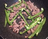 ピーマンとひき肉のピリ辛卵炒め作り方3写真
