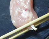 鶏ささみのオリーブ油揚げバルサミコソース作り方1写真