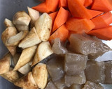 常備菜 お弁当に！根菜と蒟蒻のゴマ煮作り方1写真