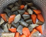常備菜 お弁当に!根菜と蒟蒻のゴマ煮作り方3写真
