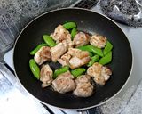鶏肉とスナップエンドウのマヨ炒め作り方6写真
