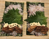 鯖缶+紫蘇+海苔　のり巻　簡単　鯖缶巻作り方8写真