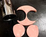 ボロニアソーセージdeキャラ弁くまちゃん作り方4写真