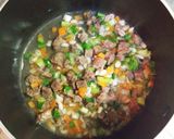 わんこ飯♪生もずくともち麦のリゾット作り方3写真