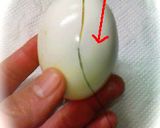 簡単飾り切り♪　ギザギザゆで卵作り方3写真