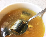 いわし缶と鶏ささみのゆで汁うまスープ♫作り方3写真