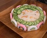 ひな祭り、お誕生日に、お寿司ケーキ作り方3写真