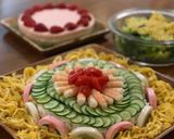 ひな祭り、お誕生日に、お寿司ケーキ作り方4写真