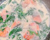 シャケとほうれん草豆乳クリーム煮作り方9写真