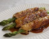 簡単♪アスパラガスの鶏つくね（焼き肉味）作り方6写真