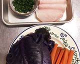 紫キャベツとハムのロールサラダカレー風味作り方3写真