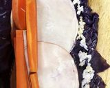 紫キャベツとハムのロールサラダカレー風味作り方4写真