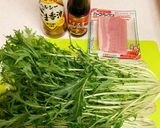 水菜消費☆水菜とベーコンのオイスター炒め作り方1写真