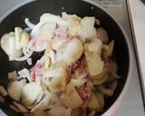 ポテト玉ねぎベーコン卵炒め作り方3写真