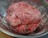 トマトと紫蘇の✨サラダビーフハンバーグ作り方5写真