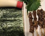 冷凍焼鳥＋マヨ＋紫蘇　のり巻き　簡単作り方1写真