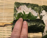 冷凍焼鳥＋マヨ＋紫蘇　のり巻き　簡単作り方8写真