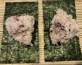 冷凍焼鳥＋マヨ＋紫蘇　のり巻き　簡単作り方5写真