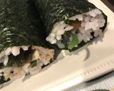 冷凍焼鳥＋マヨ＋紫蘇　のり巻き　簡単作り方9写真