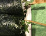 冷凍焼鳥＋マヨ＋紫蘇　のり巻き　簡単作り方11写真