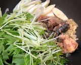 サバ缶と水菜のパスタ作り方4写真