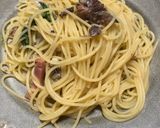 サバ缶と水菜のパスタ作り方6写真