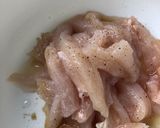 鶏胸肉の和風ペペロンチーノ作り方1写真