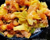 家族でワイワイ回鍋肉丼/離乳食取り分け有作り方6写真