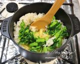 菜の花と生姜の炊き込みご飯。作り方9写真