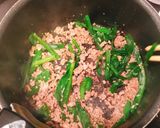豚ひき肉そぼろニラ炒め丼★丼もの簡単美味作り方4写真