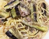 腸まで届くナスひき肉のクリームパスタ作り方7写真