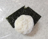 幼稚園　お弁当　星ピン留めの女の子お握り作り方4写真