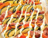 豚肉とズッキーニとアンチョビの重ね焼き♪作り方5写真