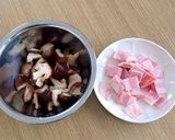 *椎茸とベーコンのバター炒め*作り方1写真