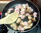 *椎茸とベーコンのバター炒め*作り方2写真