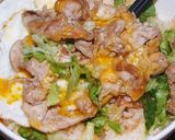 豚猫丼☆チーズ鰹醤油味作り方9写真