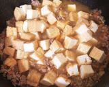絹揚げ豆腐の麻婆豆腐作り方4写真