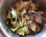 納豆と千切りキャベツのサラダご飯作り方2写真
