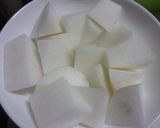 大根と油揚げ白みそ煮♪作り方1写真