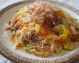 そうめんのあっさり焼きそば♪パリパリ食感作り方7写真
