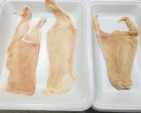 取り外した鶏皮を活用☆手作り鶏油作り方1写真