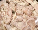 定番仏！豚肉ときのこのクリームマスタード作り方6写真