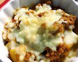 そぼろ肉リメイク♡ナスとトマトのチーズ焼作り方8写真